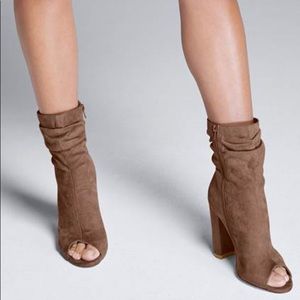 Open toed ankle booties
